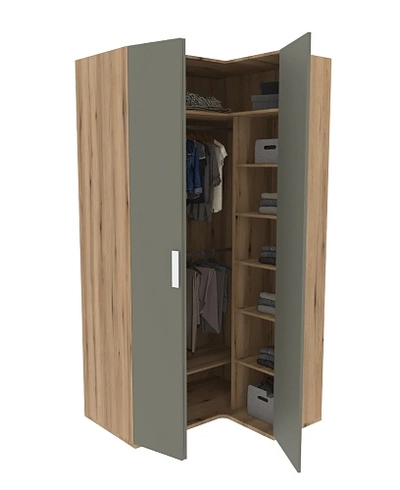 Шкаф угловой со складной дверью E209 L/R