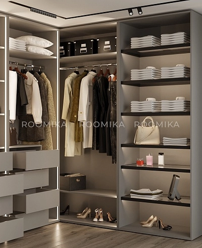 Гардеробная система без фасадов Элементис 4