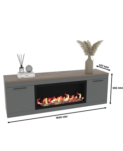Тумба ТВ навесная с электрокамином L545.451