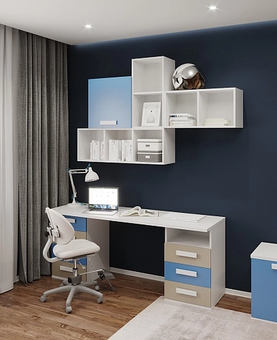 Полка кубик навесная с фасадом E361