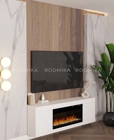 Тумба ТВ навесная с электрокамином L545.351