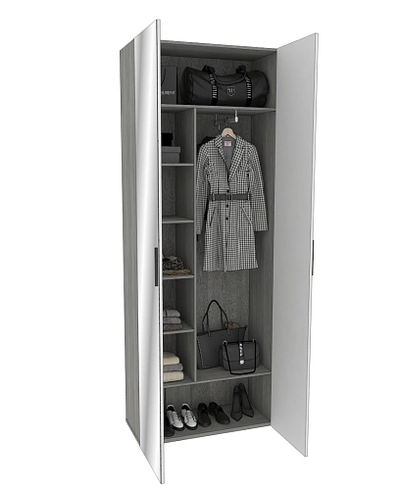 Шкаф двустворчатый с зеркалом LG-210.40-4Z