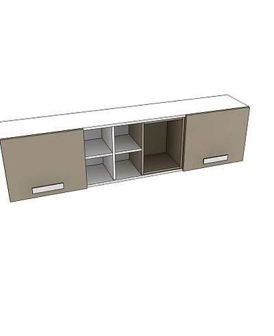 Антресоль навесная с цветной нишей E306