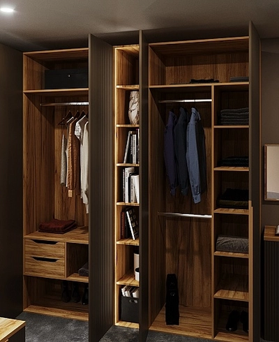 Шкаф 2 дверный, фасады в эмали LE210.60-2