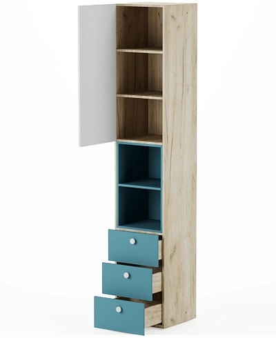 Шкаф однодверный с нишей и ящиками L224