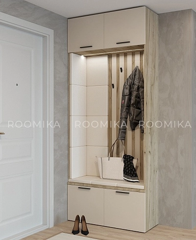 Секция с крючками с подсветкой и мягкими панелями L419