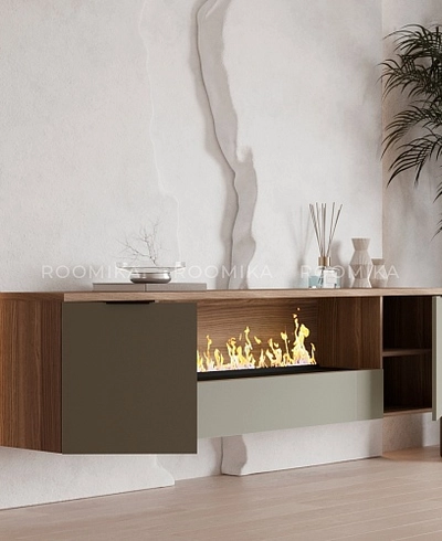 Тумба ТВ напольная с электрокамином LG549.351