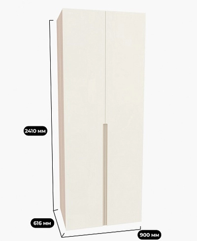 Шкаф 2 дверный, фасады в эмали LE210.60-1