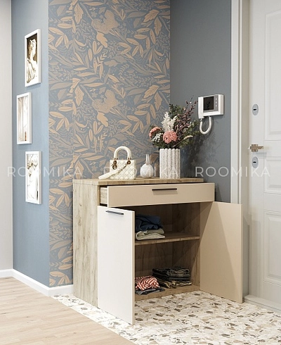 Тумба широкая 2 дверная с ящиком L876