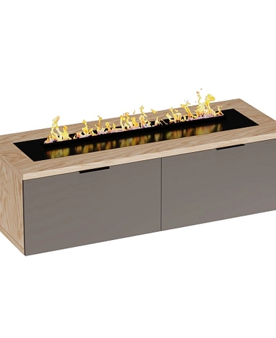 Тумба ТВ напольная с электрокамином L548.450