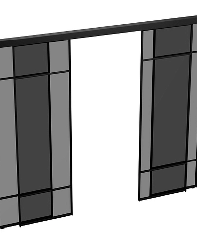 Прозрачная межкомнатная перегородка для спальни, стекло Титан GRACE 7