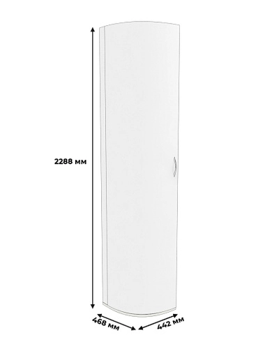 Шкаф завершающий с дверью узкий P233.1 L/R