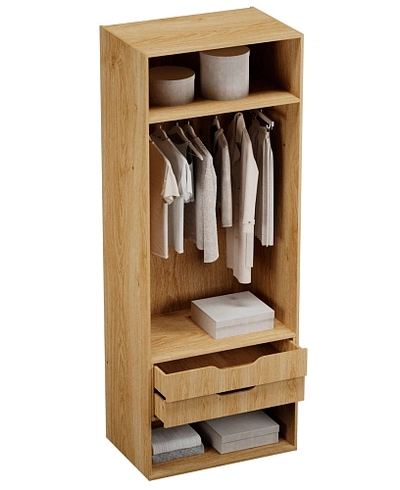 Шкаф двустворчатый, фасады натуральный ротанг L210.60-3