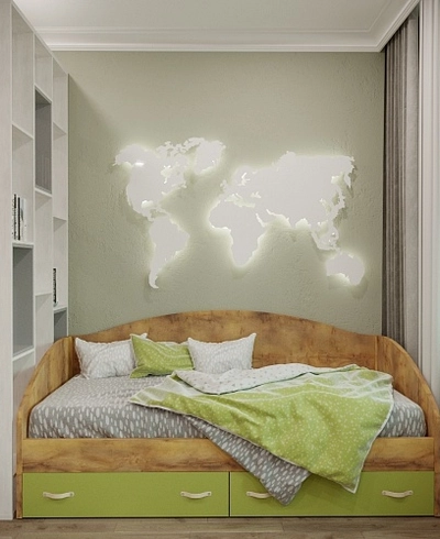 Кровать односпальная с ящиками P902N, 90x190