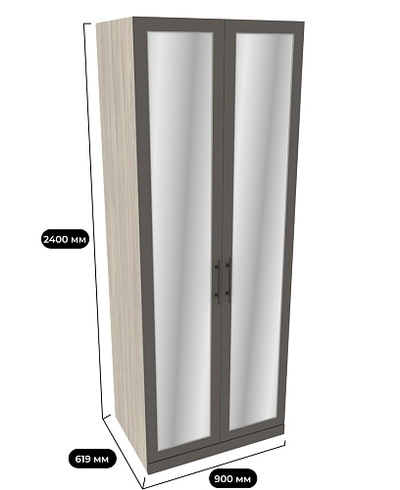 Шкаф двухдверный с зеркалом А210.60-2Z