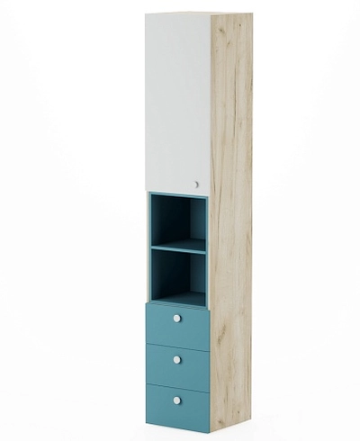 Шкаф однодверный с нишей и ящиками L224