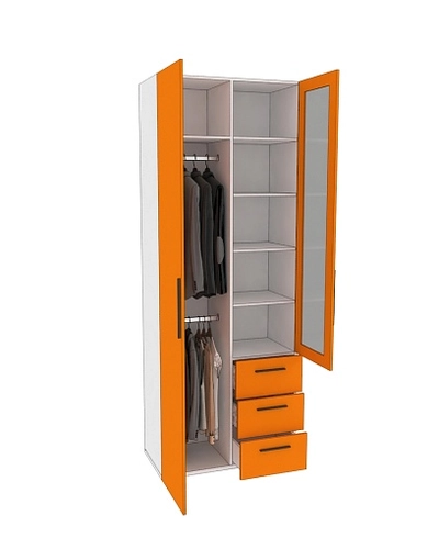 Шкаф комбинированный со стеклом L215S L/R