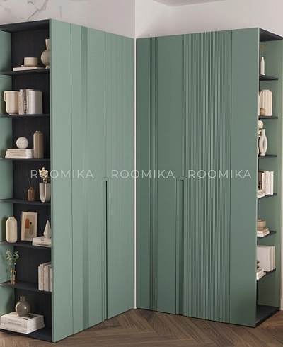 Шкаф 2 дверный, фрезерованные фасады в эмали LE210.60-4