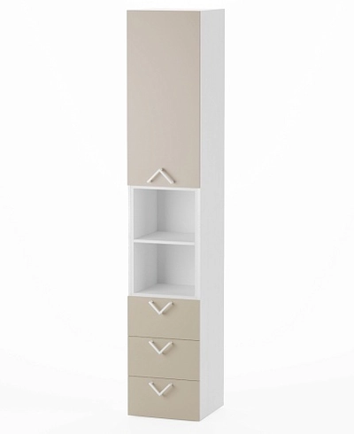 Шкаф однодверный с нишей и ящиками L224