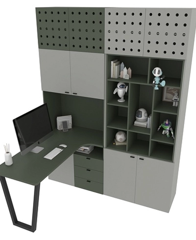 Рабочая зона Лацио фрезерованные фасады в эмали 99