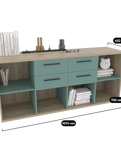 Cтеллаж для игрушек с ящиками L405