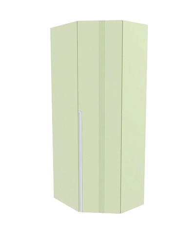 Шкаф угловой разносторонний, фрезерованные фасады в эмали LE218 L/R