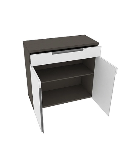 Тумба широкая 2 дверная с ящиком, фасады в эмали LE-876