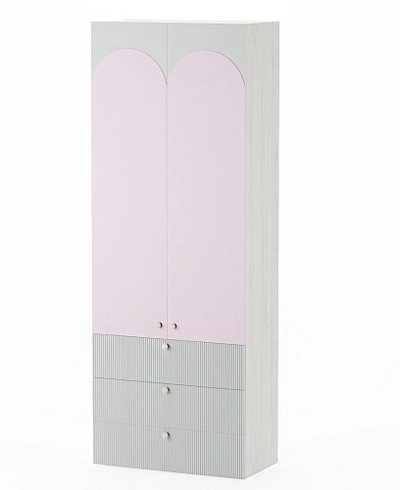 Шкаф книжный/для одежды с тремя ящиками, фасады в эмали LE213