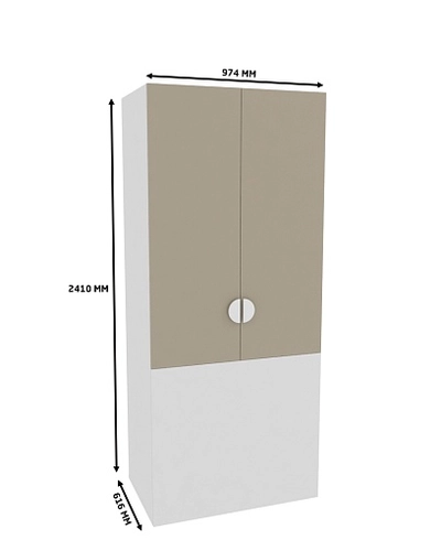 Шкаф двухдверный с фальш стенкой LG212
