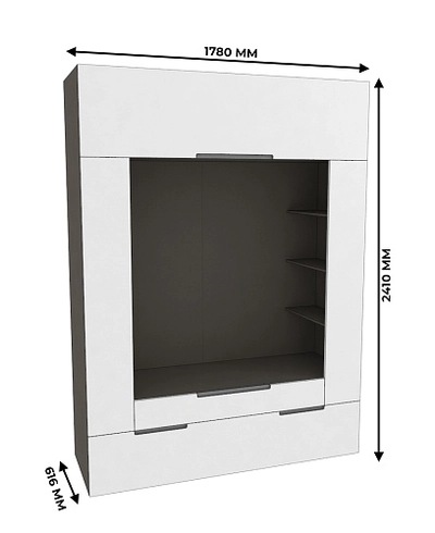 Секция для ТV, фасады в эмали LE406.60