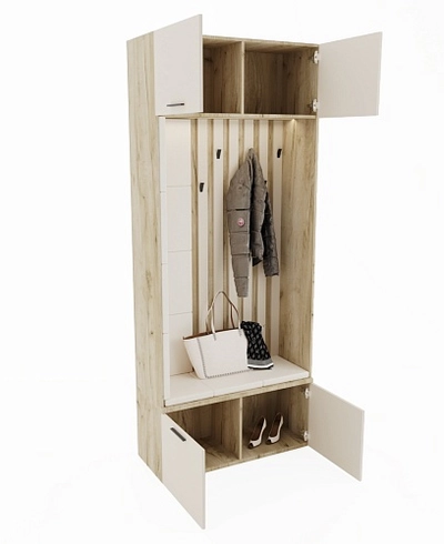 Секция с крючками с подсветкой и мягкими панелями L419