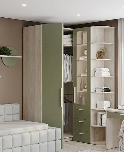 Шкаф со складными дверьми и фальш панелью LG206 L/R