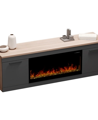 Тумба ТВ напольная с электрокамином L545