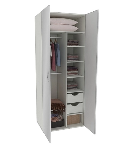 Шкаф 2 дверный с зеркалом P210.60Z