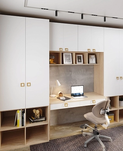 Рабочая зона со шкафом для школьника Лацио