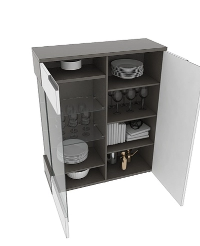 Шкаф напольный, фасады в эмали LE-202 L/R