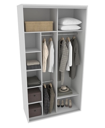 Шкаф-купе ХG146.60-2, профиль INTEGRO, фасад зеркало серебро/МДФ