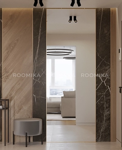 Зеркало в профиле R129.2 с подсветкой