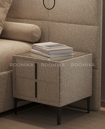 Cпальня с мягкой кроватью ВЕРСАЛ и мягкими тумбами 201