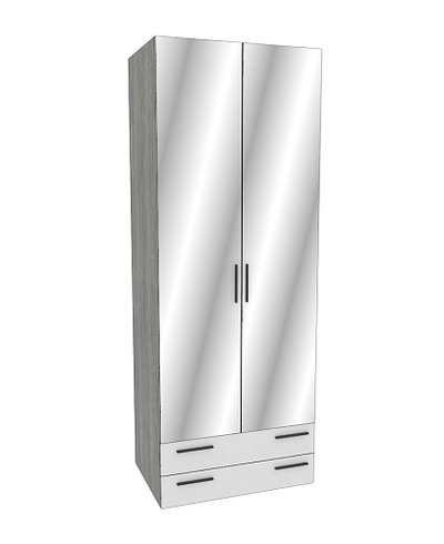 Шкаф двустворчатый с ящиками с зеркалом LG-211.60Z