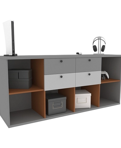 Cтеллаж для игрушек с ящиками L405