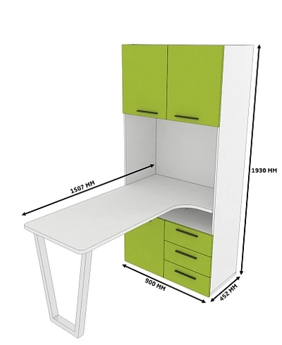 Cтол-стеллаж L402 L/R