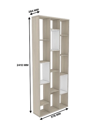 Стеллаж перегородка со вставками L238