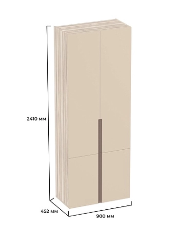 Шкаф книжный, фасады в эмали LE214