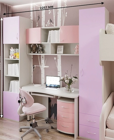 Рабочая зона со шкафами Палермо