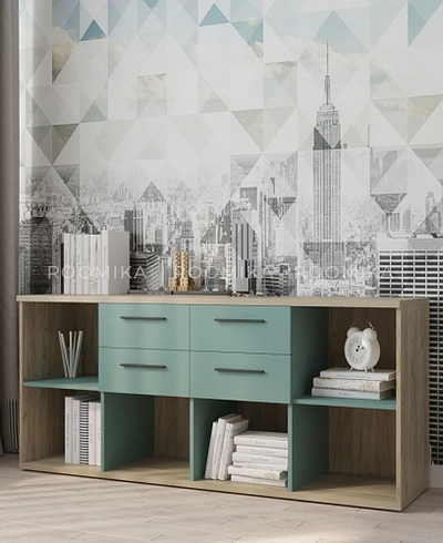 Cтеллаж для игрушек с ящиками L405