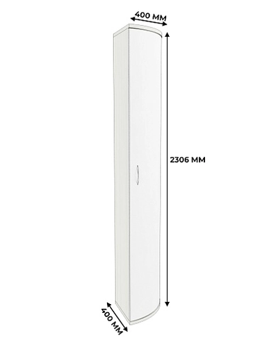 Шкаф радиусный завершающий P234