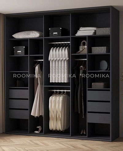 Шкаф-купе ХG246.60-1, профиль INTEGRO, фасад МДФ/зеркало серебро