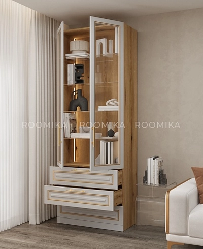 Шкаф книжный со стеклом А213S