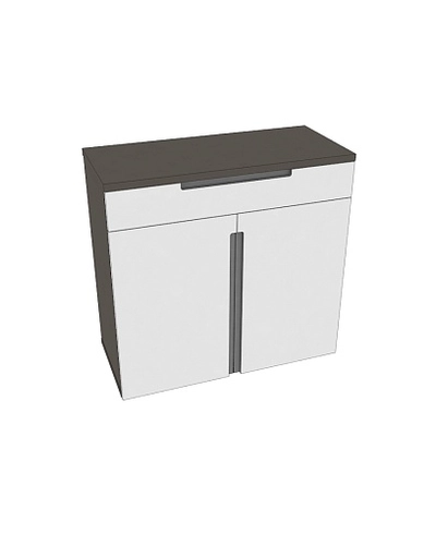 Тумба широкая 2 дверная с ящиком, фасады в эмали LE-876